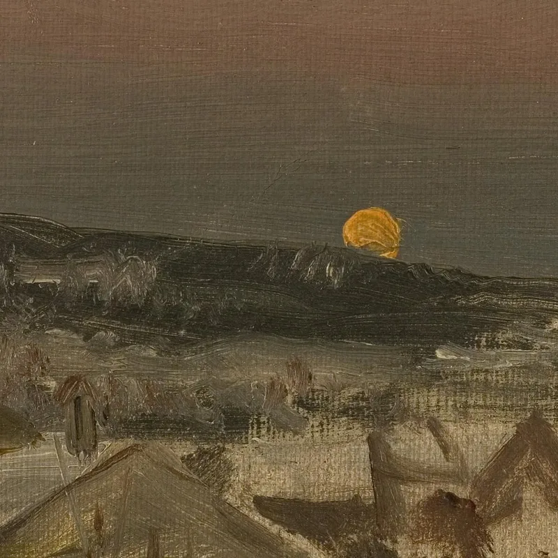 Noche De Invierno Desde La Ventana Del Estudio Amaldus Nielsen