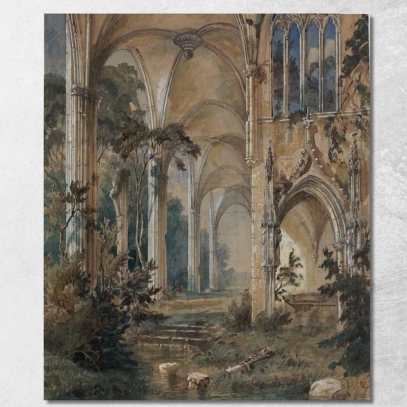 Ruinas De Una Iglesia Gótica Carl Blechen cuadro en lienzo