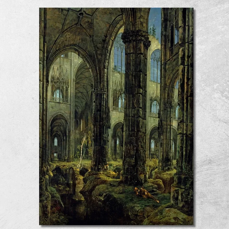 Ruinas De Una Iglesia Gótica Carl Blechen cuadro en lienzo