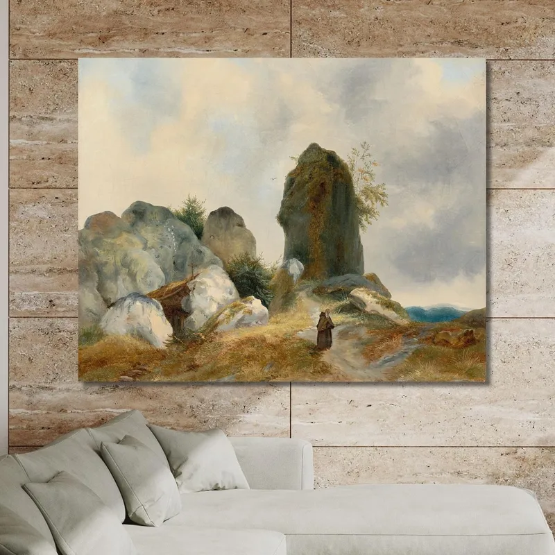 Eremit In Felslandschaft Carl Blechen