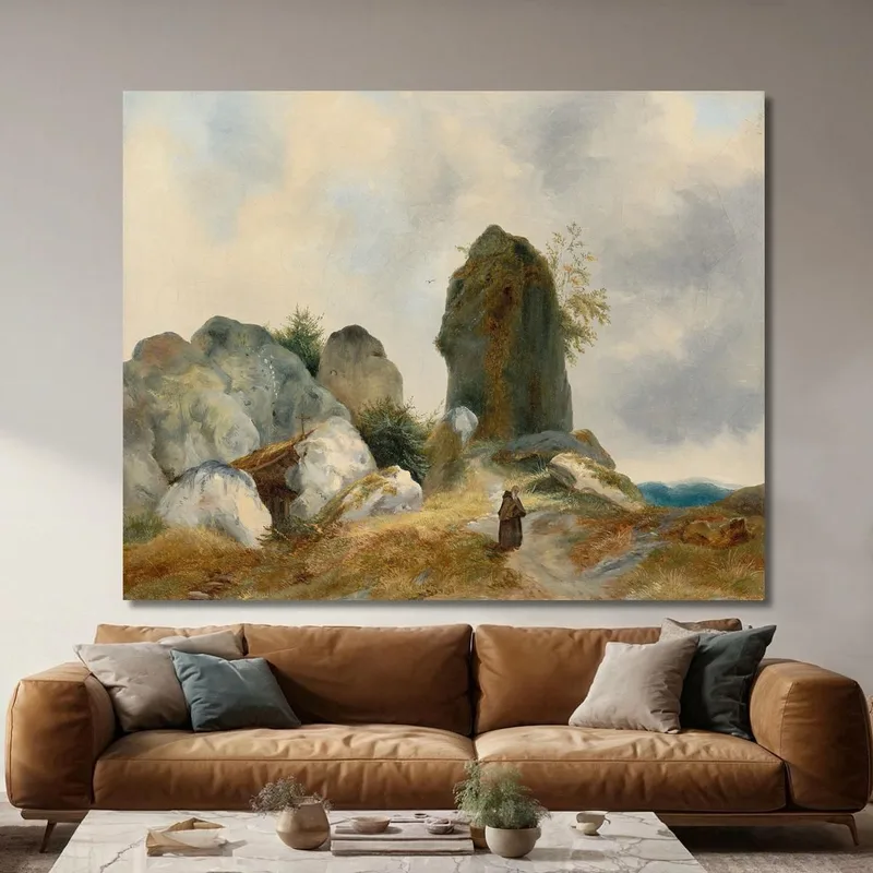 Eremit In Felslandschaft Carl Blechen