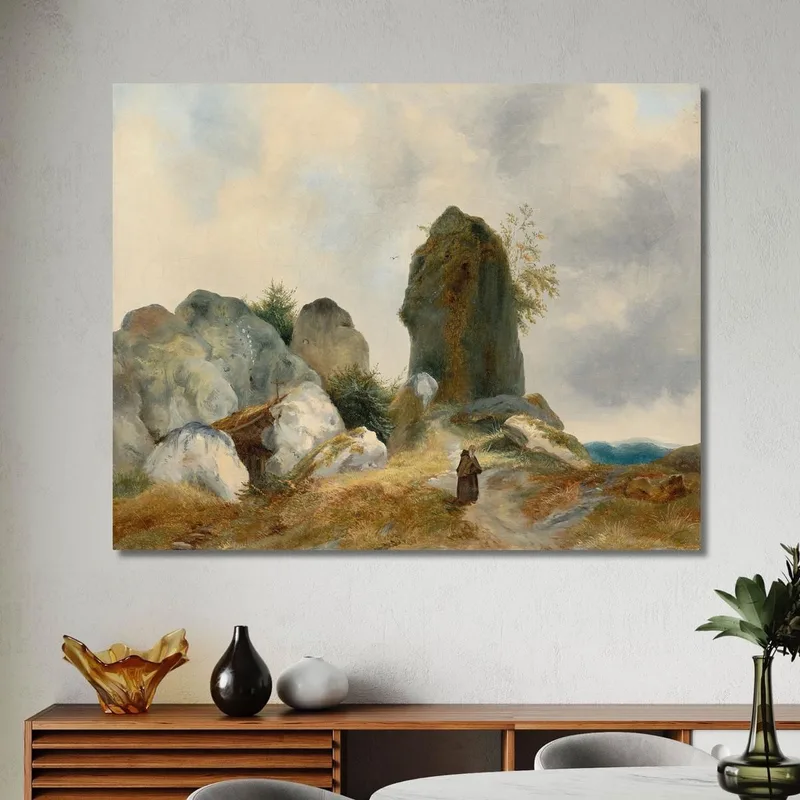 Eremit In Felslandschaft Carl Blechen