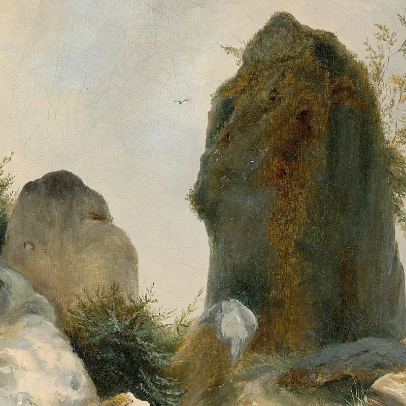 Eremit In Felslandschaft Carl Blechen