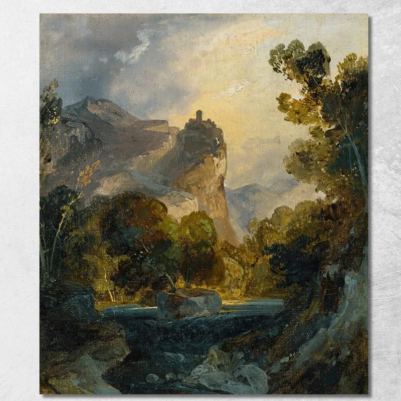 Paisaje Italiano Carl Blechen cuadro en lienzo