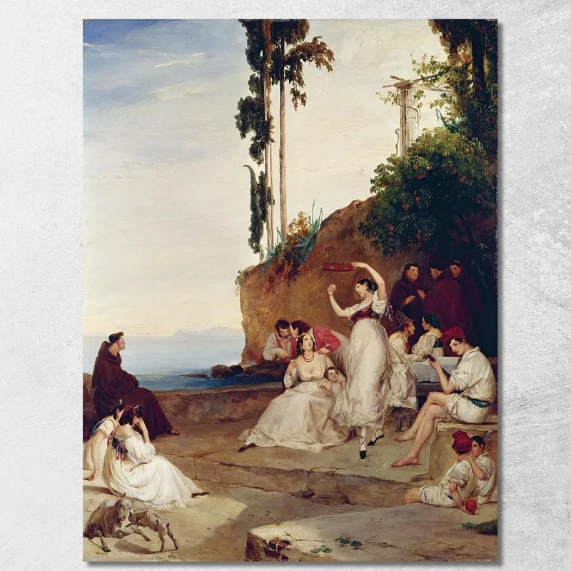Tarantela Carl Blechen cuadro en lienzo