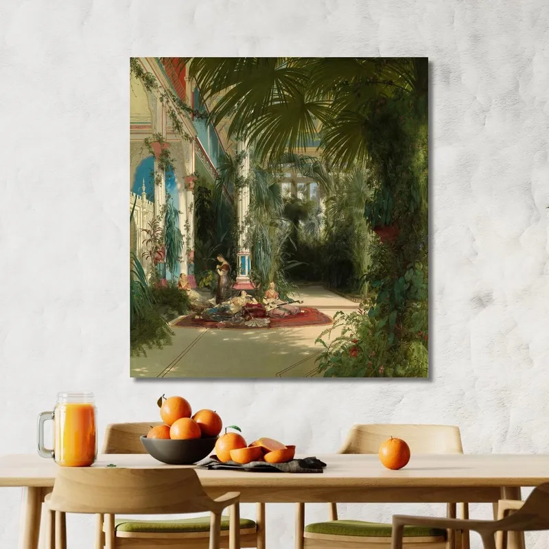 El Interior De La Casa De Las Palmeras En La Isla Pfaueninsel Cerca De Potsdam Carl Blechen