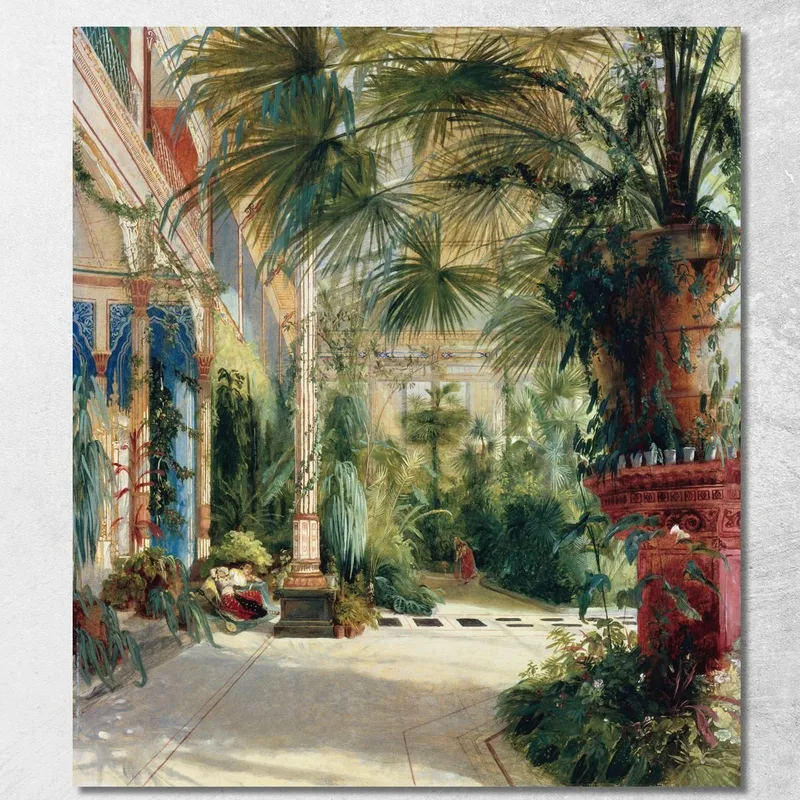 El Interior De La Casa De Las Palmeras Carl Blechen cuadro en lienzo