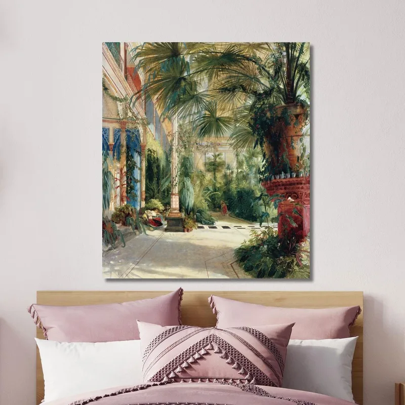 El Interior De La Casa De Las Palmeras Carl Blechen