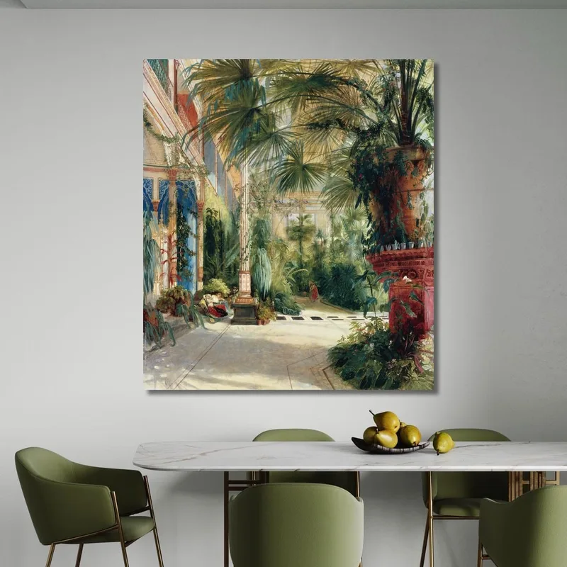 El Interior De La Casa De Las Palmeras Carl Blechen