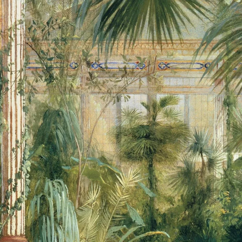El Interior De La Casa De Las Palmeras Carl Blechen