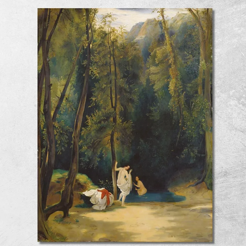 Mujeres Bañándose En El Parque De Terni Carl Blechen cuadro en lienzo