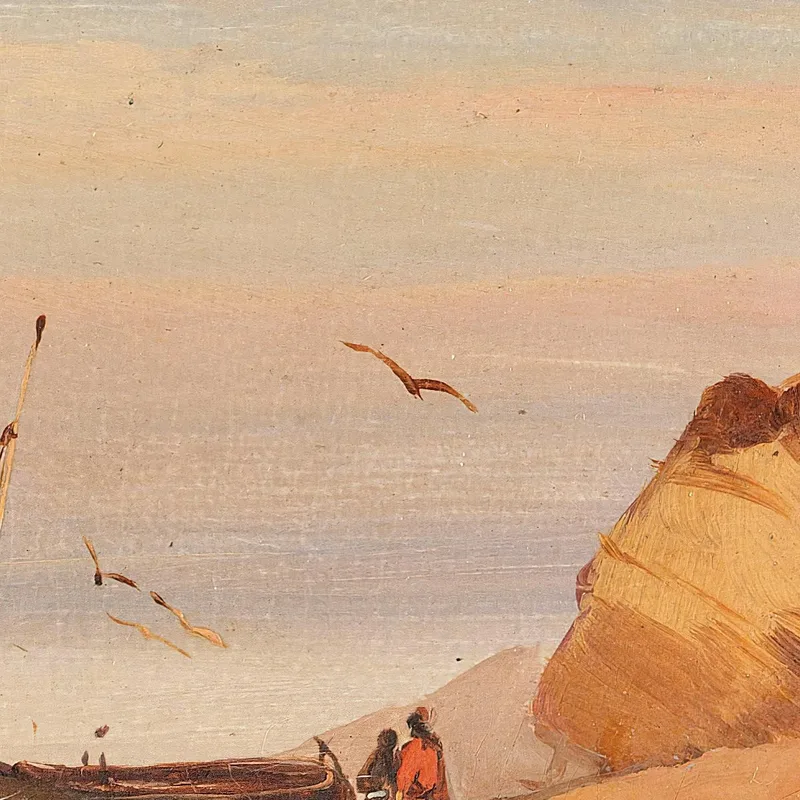 Atribuido A Los Pescadores De La Playa Del Mar Báltico. Carl Blechen
