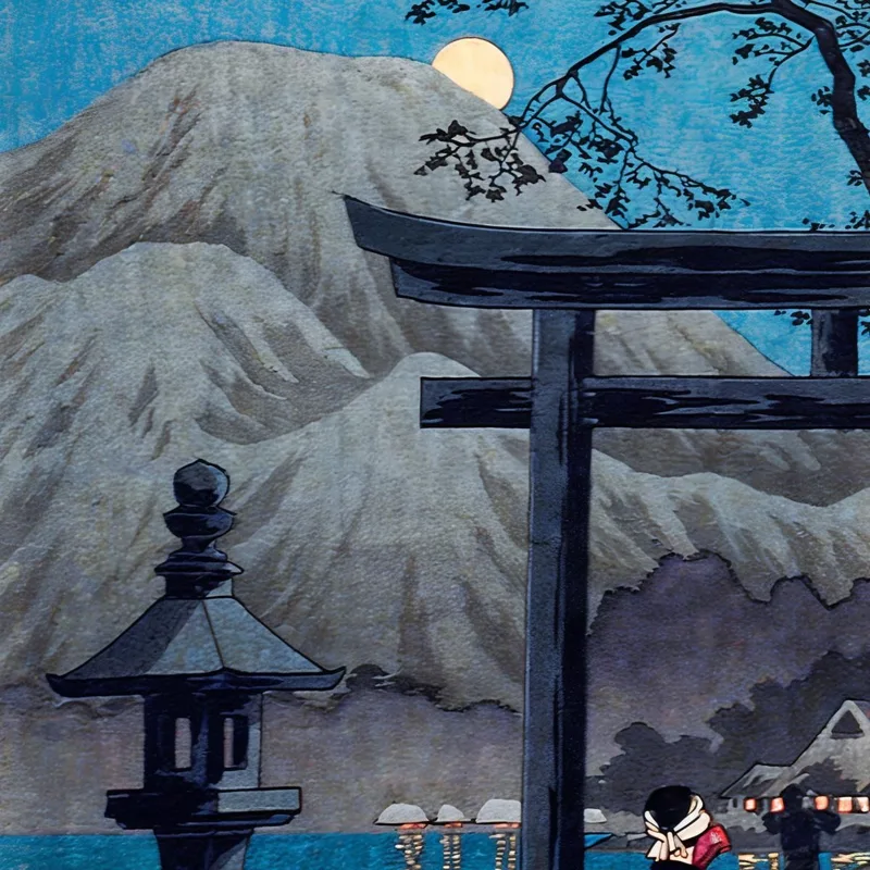 Lago Hakone Al Chiaro Di Luna Hiroaki Takahashi