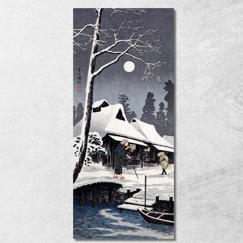 Chiaro Di Luna Sulla Neve Hiroaki Takahashi quadro stampa su tela