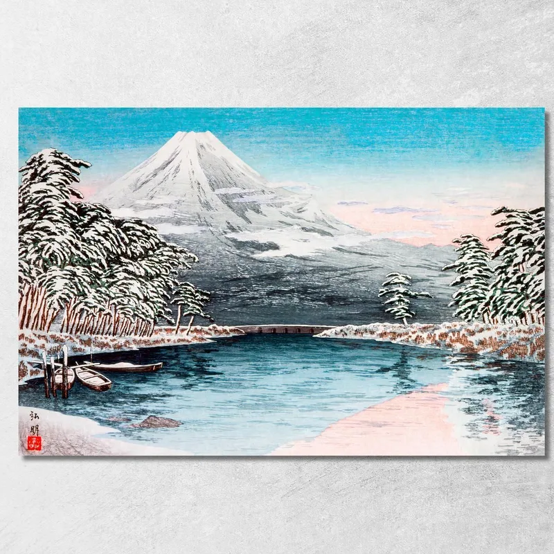 Monte Fuji Dalla Scena Innevata Di Tagonoura Hiroaki Takahashi quadro stampa su tela