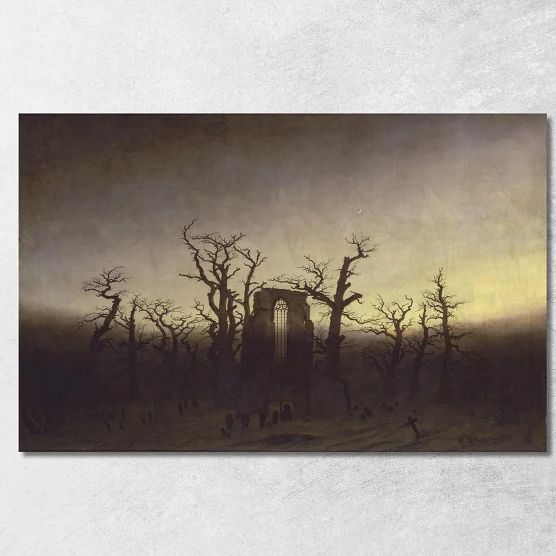 Abtei Im Eichenhain Caspar David Friedrich drucken auf leinwand