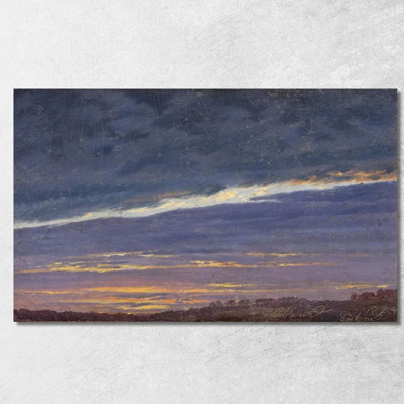 Abendlicher Wolkenhimmel 1824 Caspar David Friedrich drucken auf leinwand