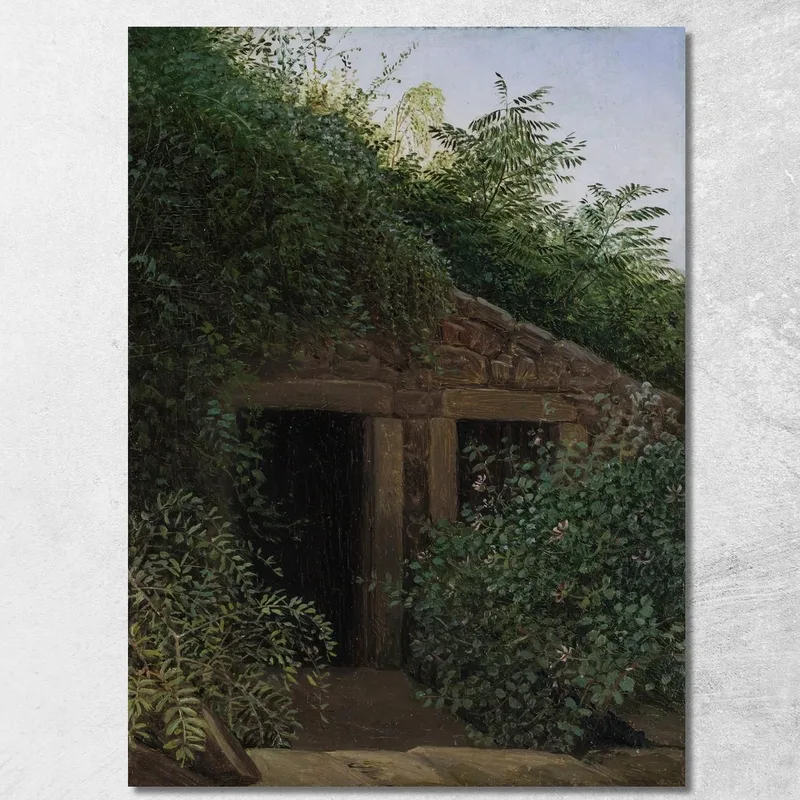 Ein Überwucherter Minenschacht Caspar David Friedrich drucken auf leinwand