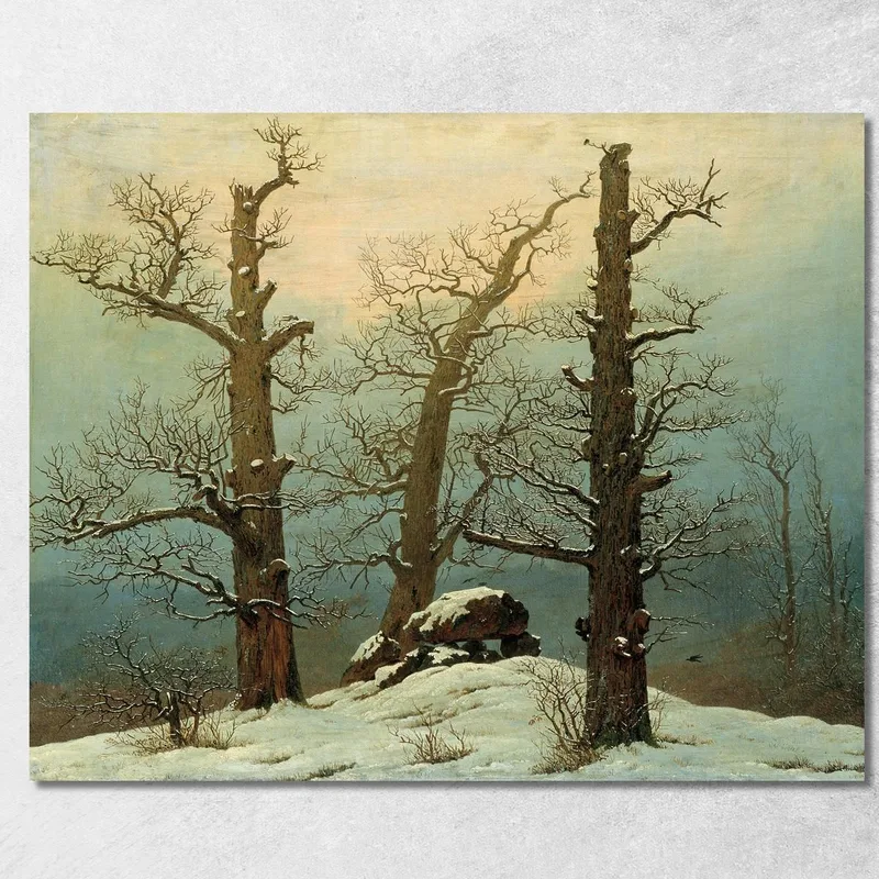 Steinhaufen Im Schnee Caspar David Friedrich drucken auf leinwand