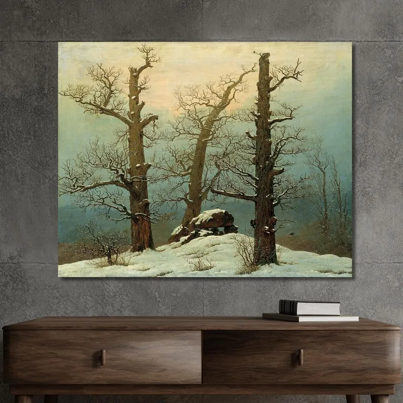 Cairn Dans La Neige Caspar David Friedrich