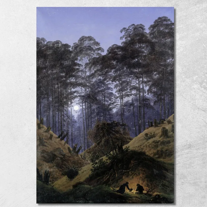Waldinneres Im Mondlicht Caspar David Friedrich drucken auf leinwand