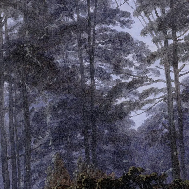 Intérieur De La Forêt Au Clair De Lune Caspar David Friedrich