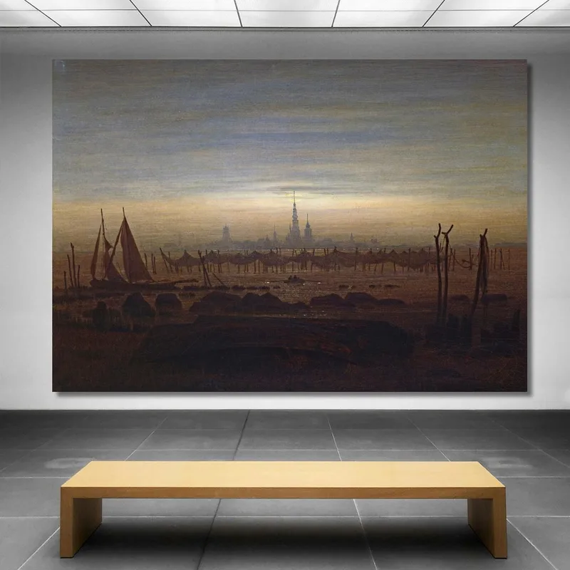 Greifswald In Moonlight Caspar David Friedrich