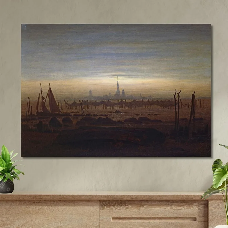 Greifswald In Moonlight Caspar David Friedrich