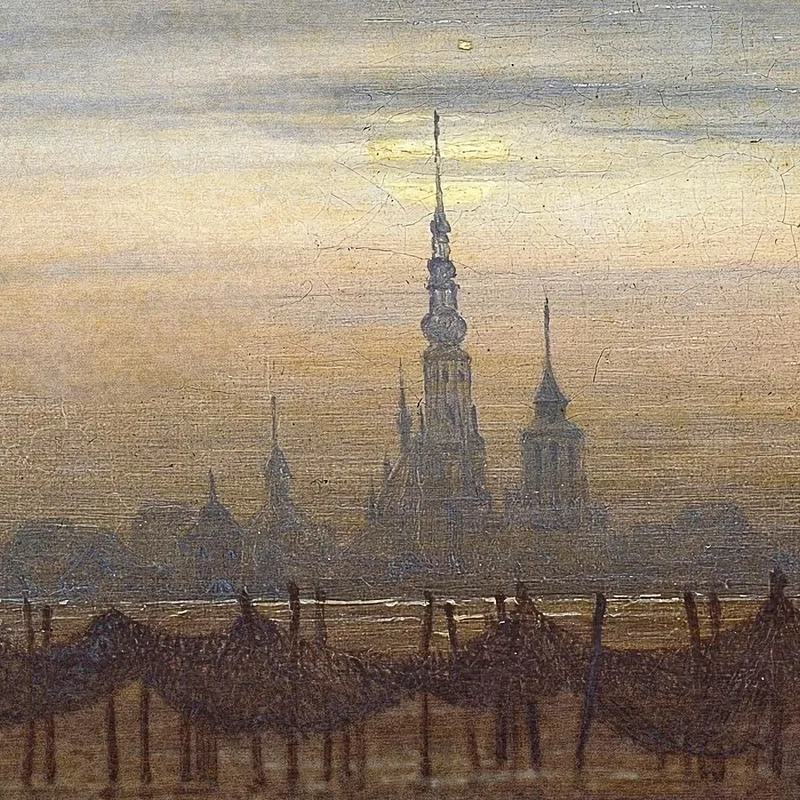 Greifswald In Moonlight Caspar David Friedrich