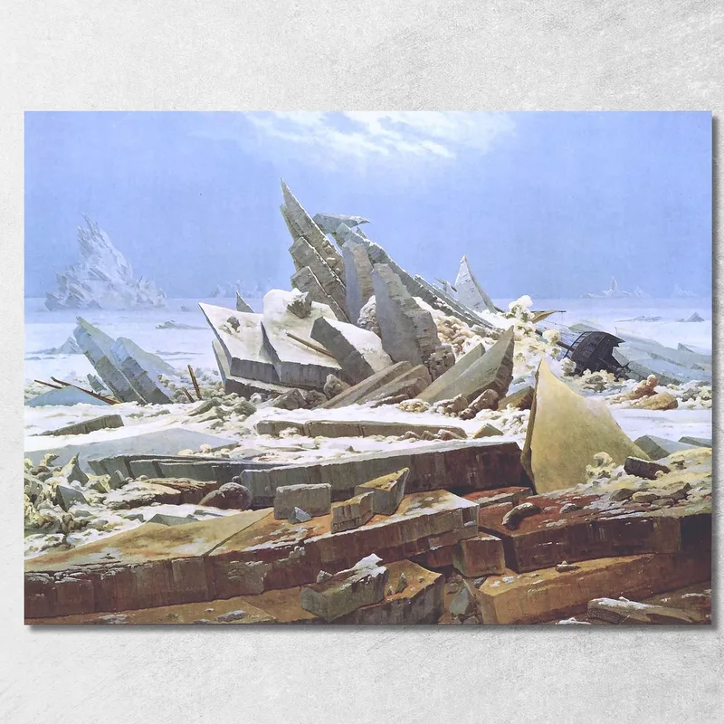 Das Meer Aus Eis Caspar David Friedrich drucken auf leinwand