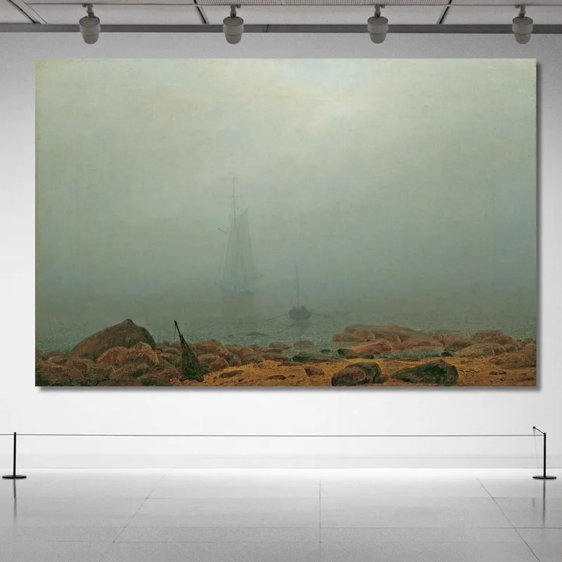 Playa De Mar En La Niebla 1807 Caspar David Friedrich