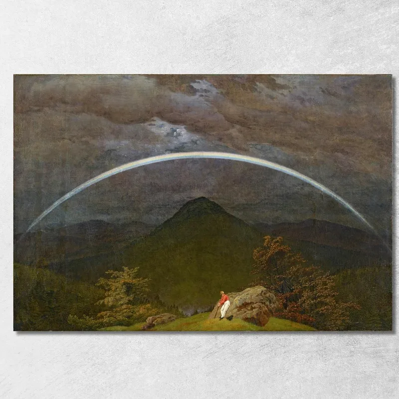 Berglandschaft Mit Regenbogen, Ca. 1809-1810 Caspar David Friedrich drucken auf leinwand
