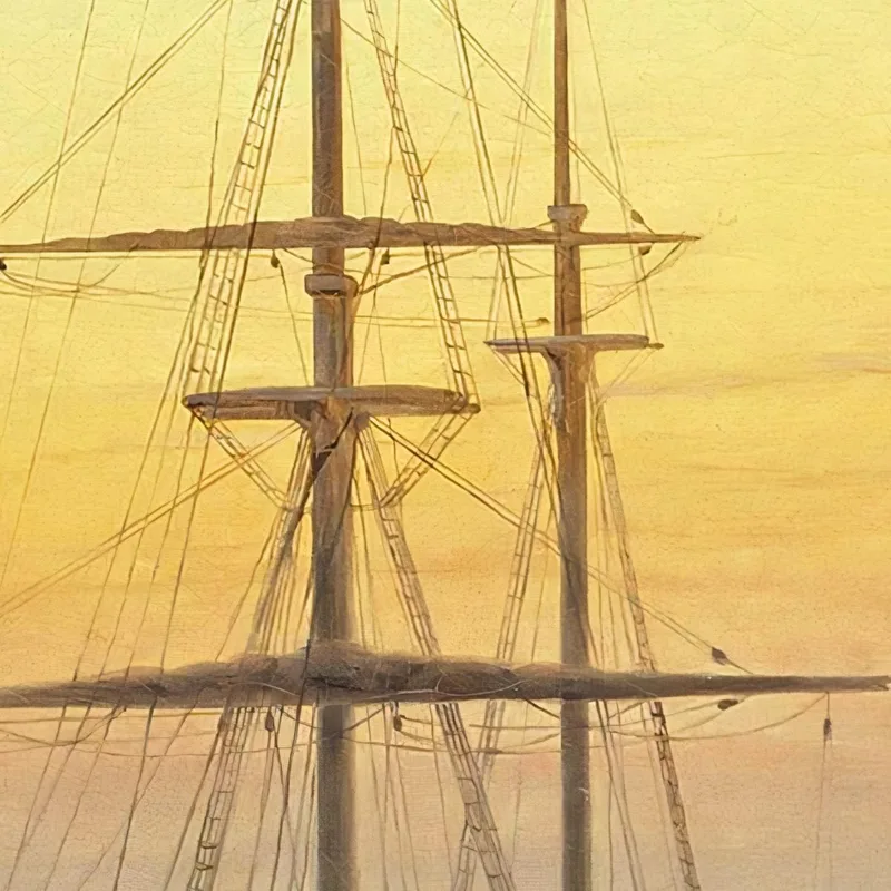 Barcos En El Puerto De Greifswald Caspar David Friedrich