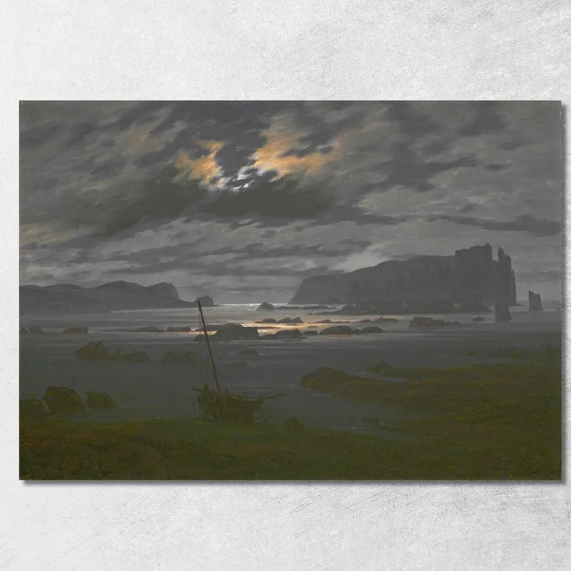 Nordsee Im Mondschein Caspar David Friedrich drucken auf leinwand
