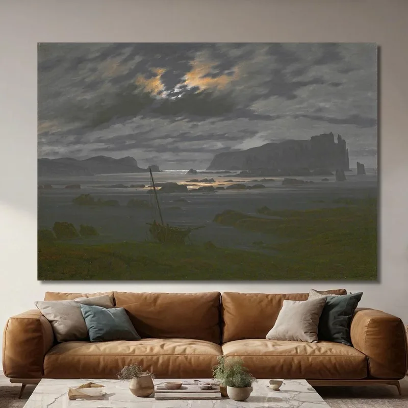 Mar Del Norte A La Luz De La Luna Caspar David Friedrich