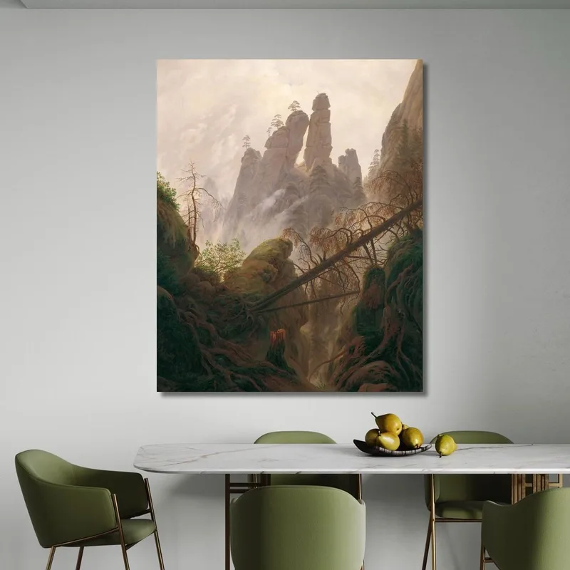 Paesaggio Roccioso Nelle Montagne Di Arenaria Dell'Elba Caspar David Friedrich