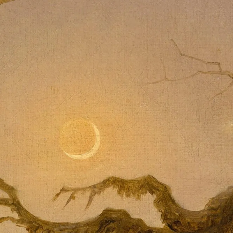 Dos Hombres Contemplando La Luna Caspar David Friedrich