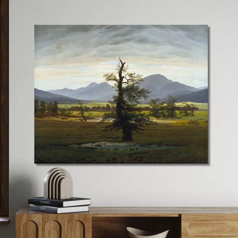 Paisaje De Aldea A La Luz De La Mañana El Árbol Solitario 1822 Caspar David Friedrich