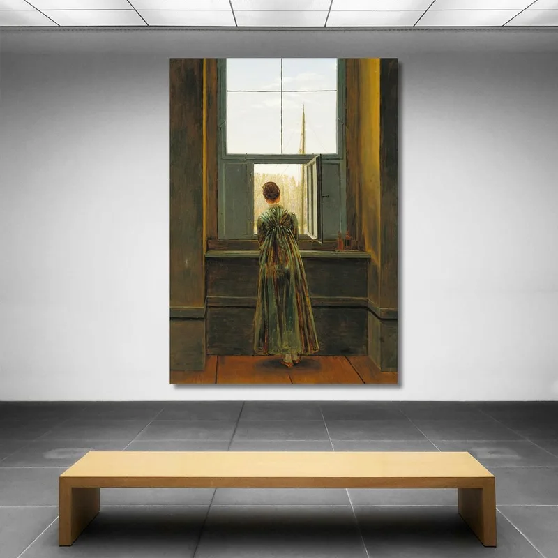 Femme À Une Fenêtre Caspar David Friedrich