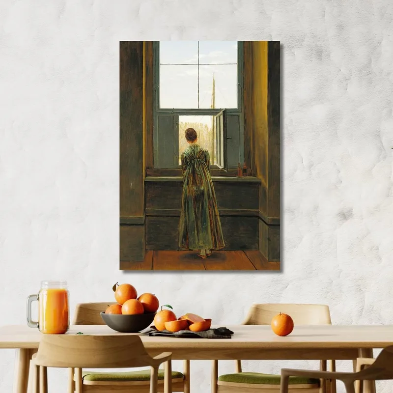 Femme À Une Fenêtre Caspar David Friedrich