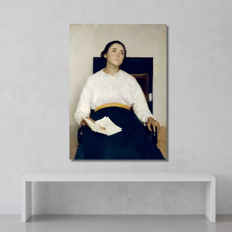 El Retrato De Santina Negri G. Pellizza da Volpedo