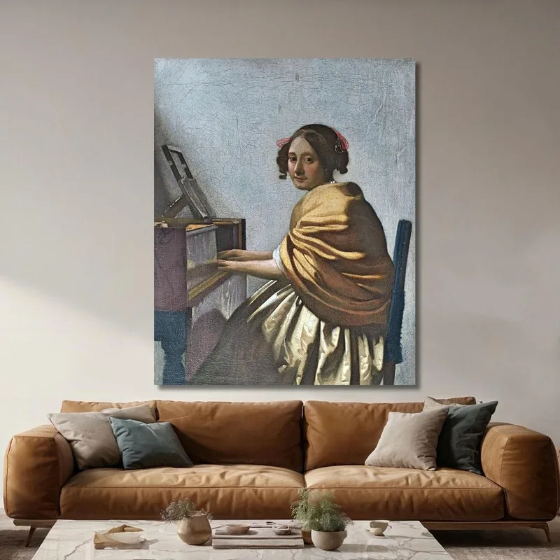Eine Junge Frau Am Virginal Jan Vermeer