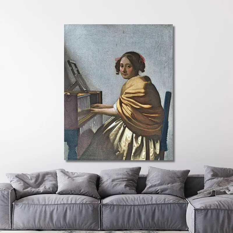 Eine Junge Frau Am Virginal Jan Vermeer