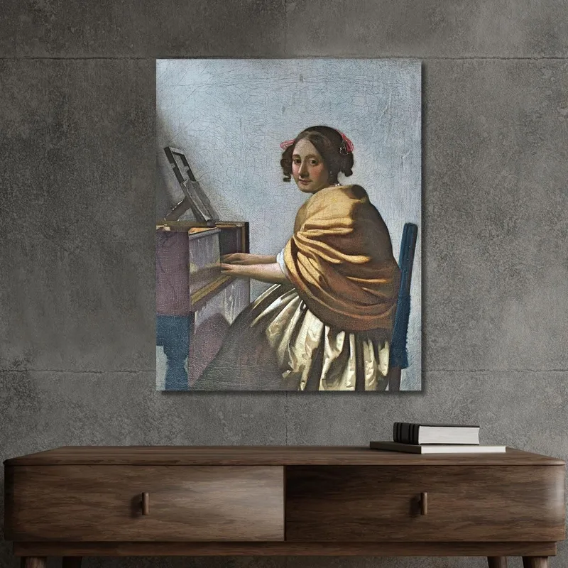 Eine Junge Frau Am Virginal Jan Vermeer