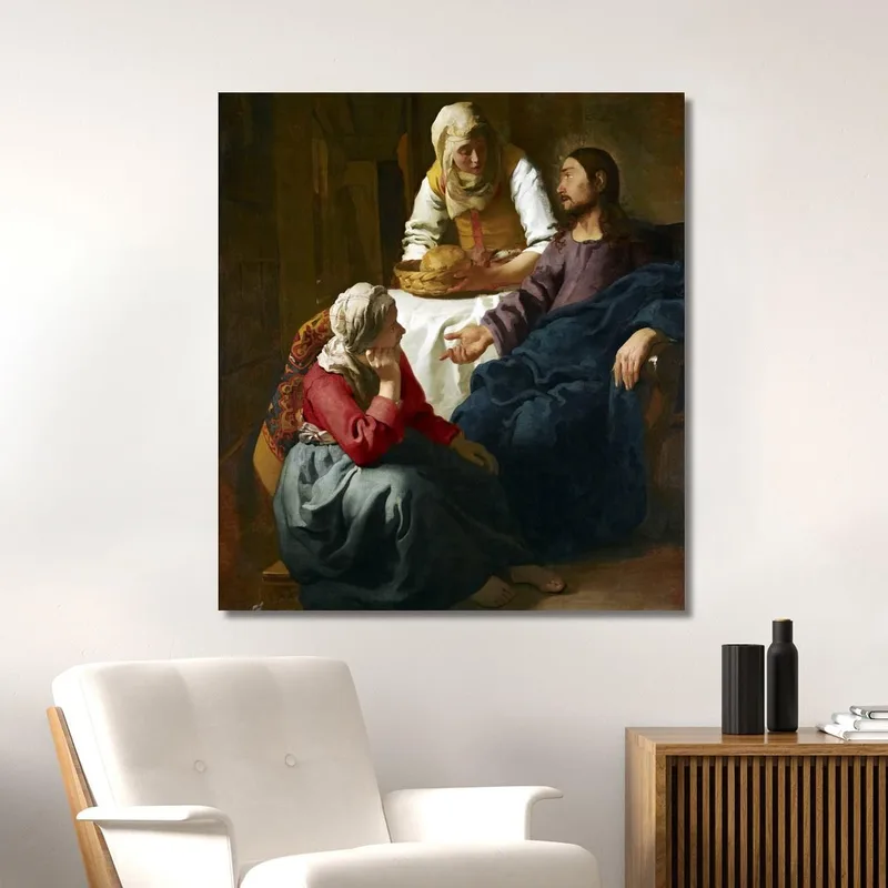 Christus Im Haus Von Martha Und Maria Jan Vermeer