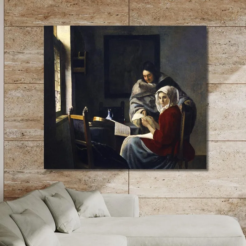Girl Interrupted At Her Music Jan Vermeer