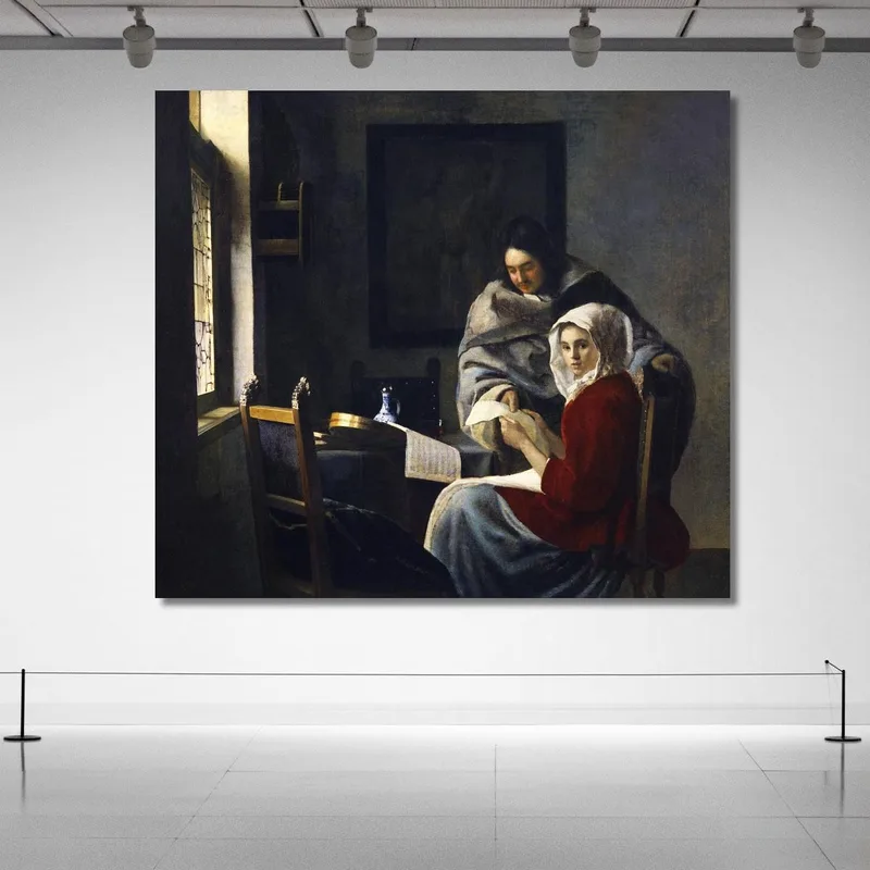 Girl Interrupted At Her Music Jan Vermeer