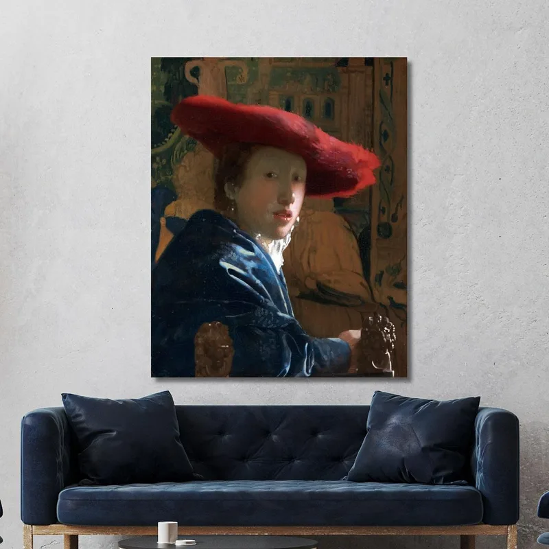 Mädchen Mit Dem Roten Hut Jan Vermeer