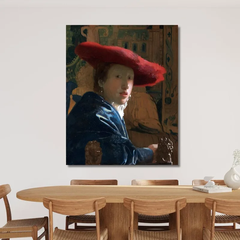 Mädchen Mit Dem Roten Hut Jan Vermeer