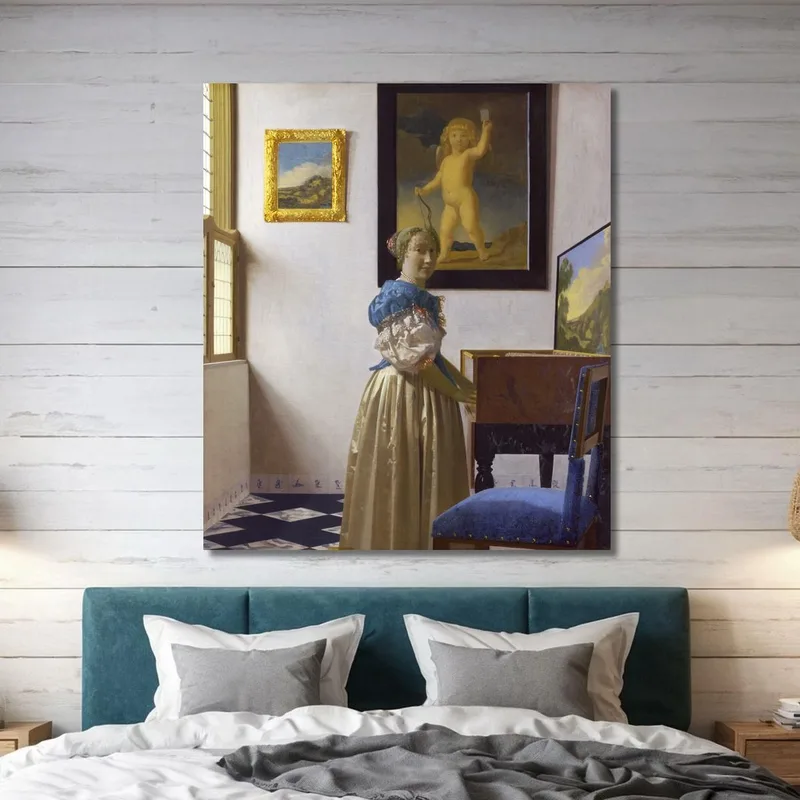 Dama De Pie En Un Virginal Jan Vermeer